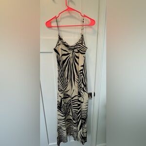AYR - Black and cream, thin strap, maxi dress